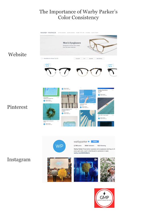 warby parker color scheme