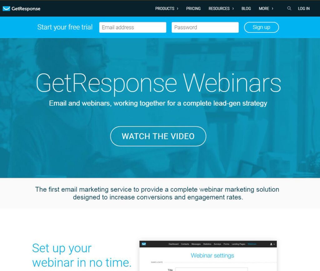 getresponse webinar software