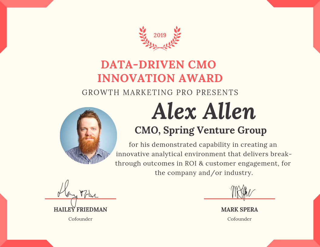 data-driven CMO Innovation Award