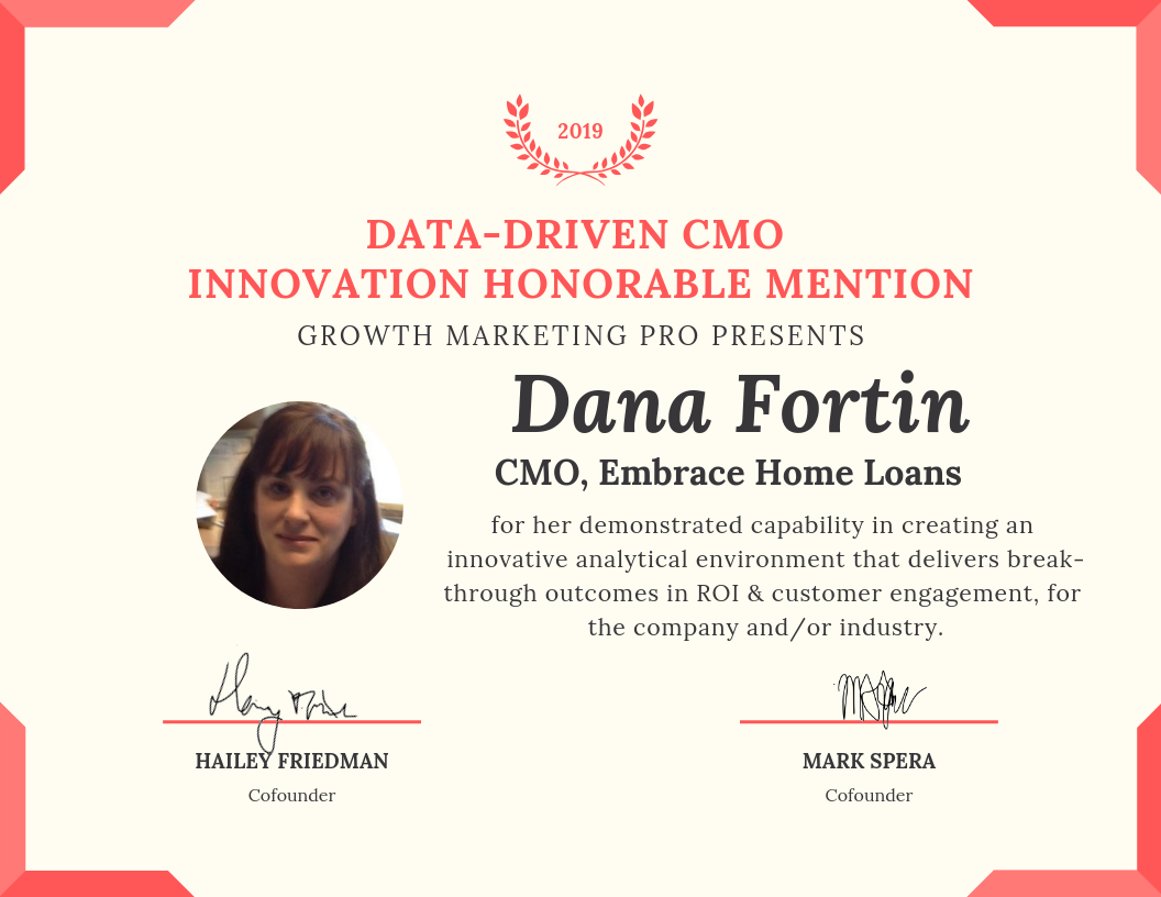 data-driven CMO innovation award