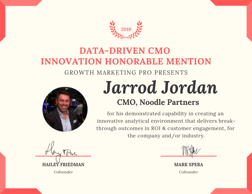 data-driven cmo innovation award