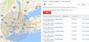 google ads radius targeting