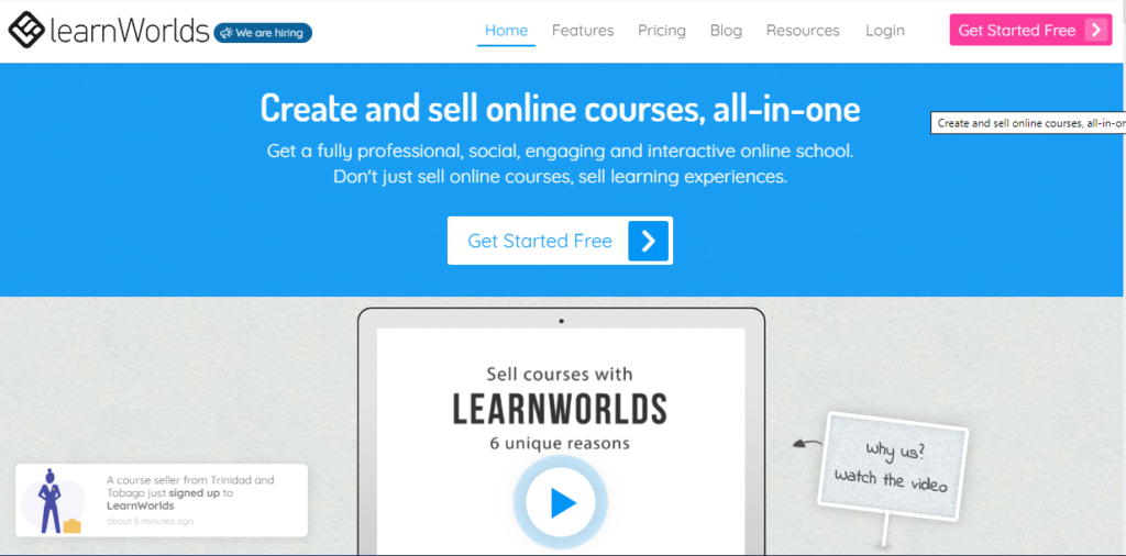 learnworlds online course platform