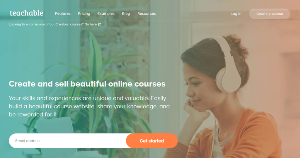 Teachable online course platform