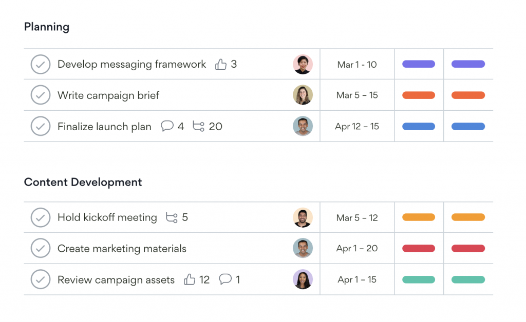 Asana project management software