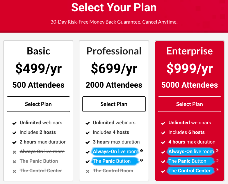 webinarjam pricing