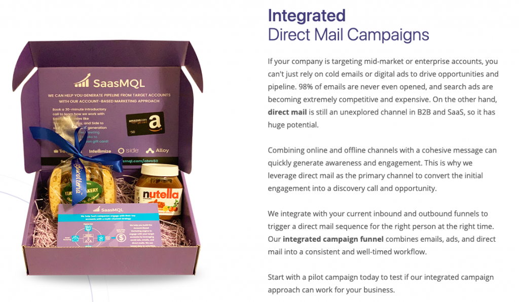saas mql direct mail