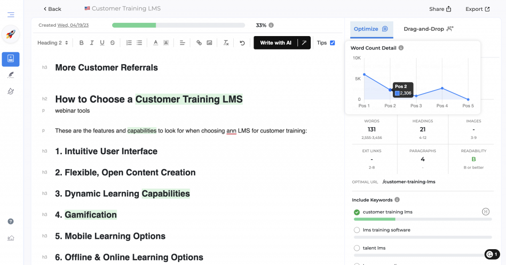 growthbar dashboard