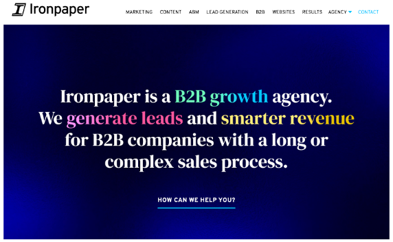 Ironpaper homepage