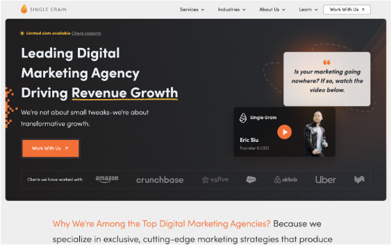 Single Grain homepage