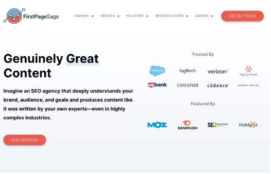 First Page Sage homepage