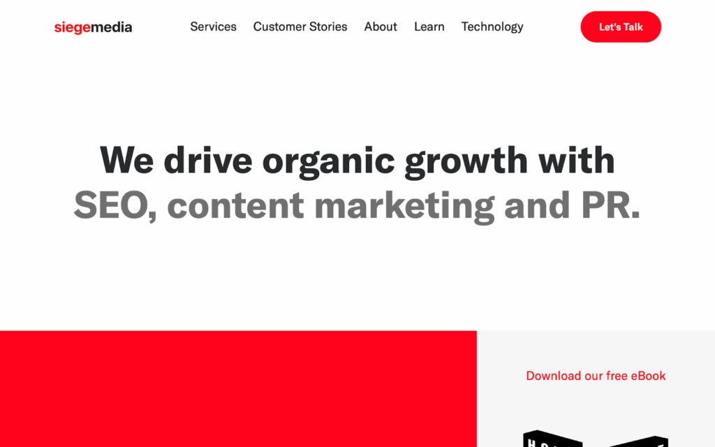 Siege Media homepage