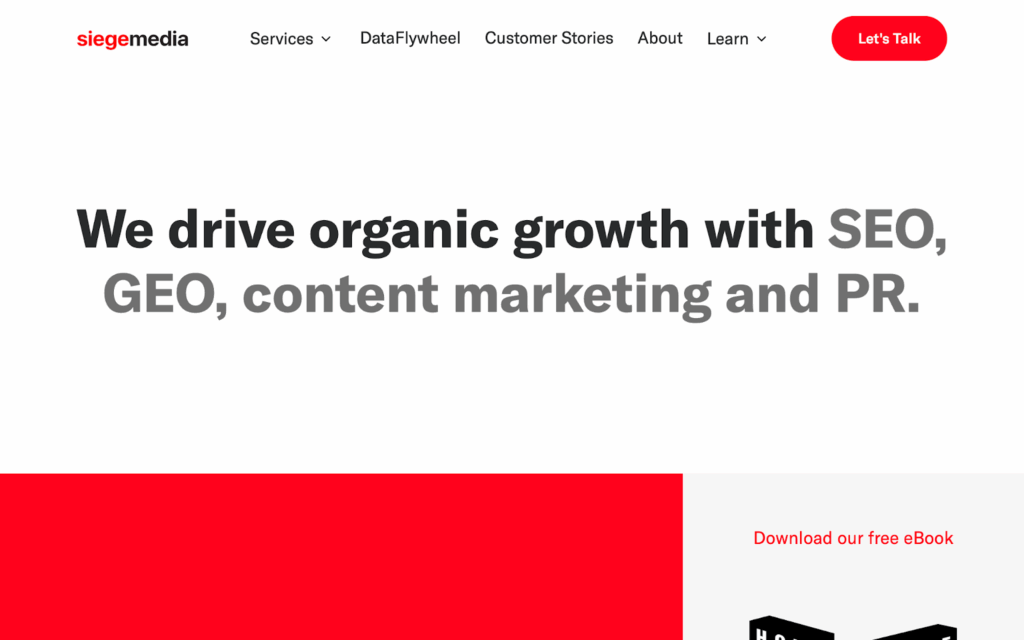 Siege Media homepage