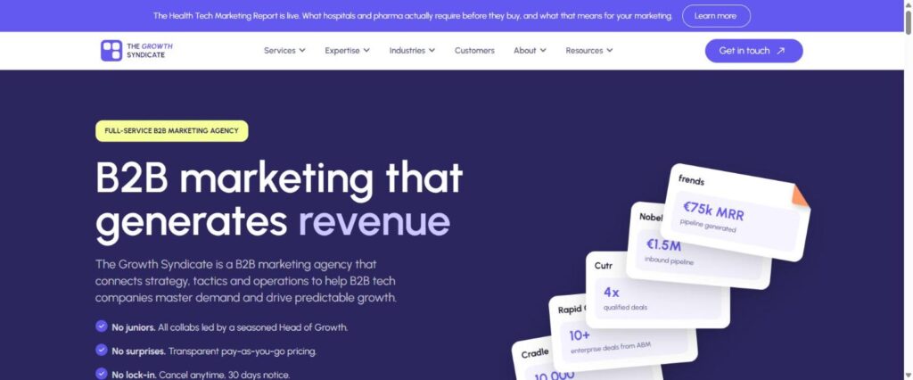 The Growth Syndicate homepage