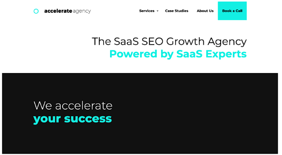 Accelerate Agency homepage