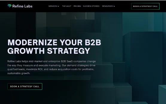 Refine labs homepage