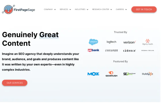 First Page Sage homepage