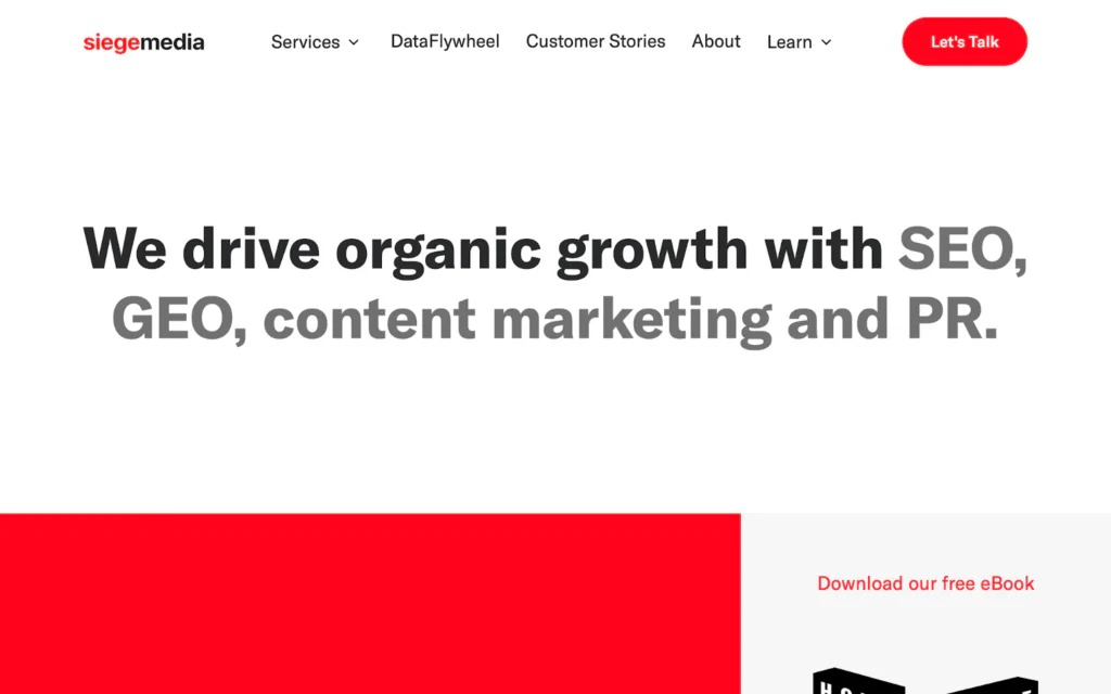 Siege Media homepage